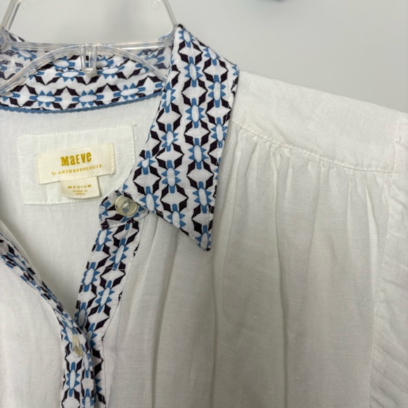 Anthropologie Maeve The Irene Linen Shirt Maxi Dress - Picture 4 of 14